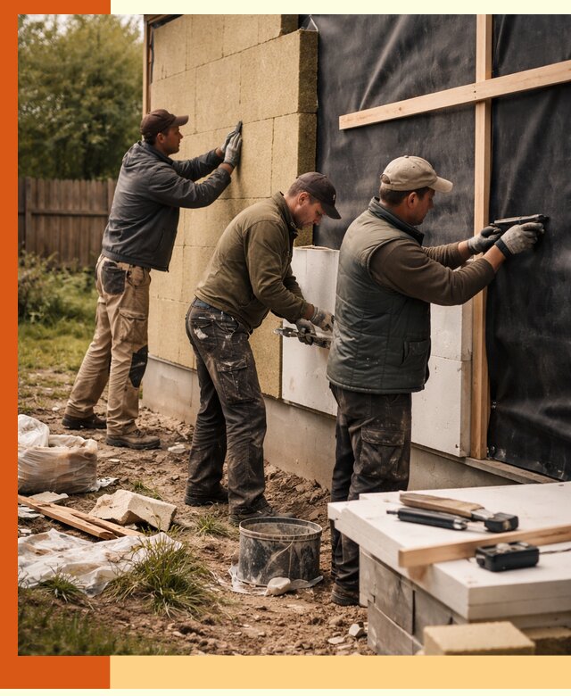 Утепление дачного дома под ключ в Рославле