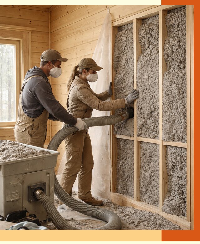 Утепление дачного дома эковатой в Рославле от 1490 руб./м2 — комплексно, ТепломастерРлв