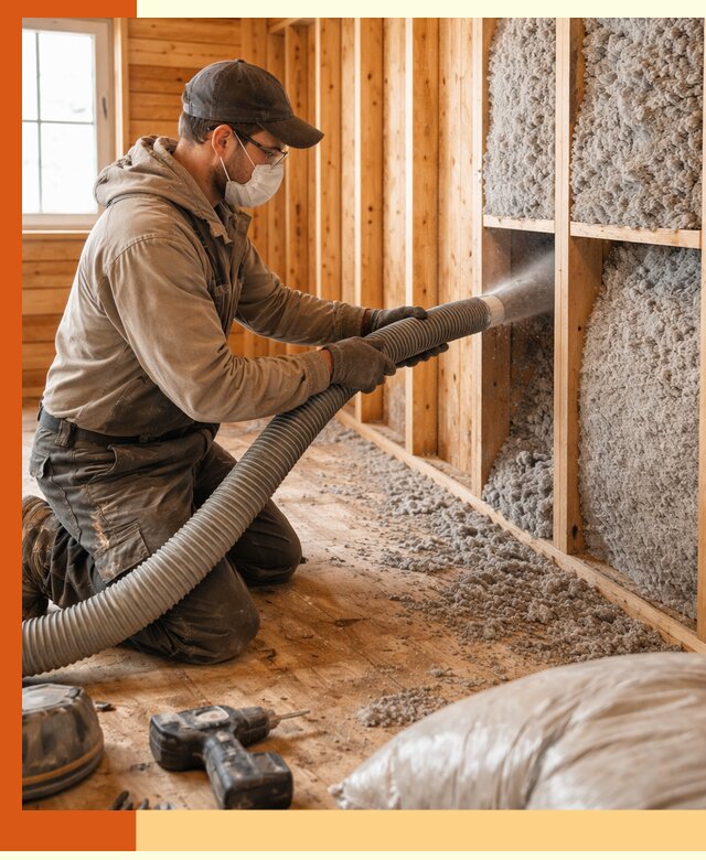 Утепление дачного дома эковатой в Рославле — быстро и надёжно