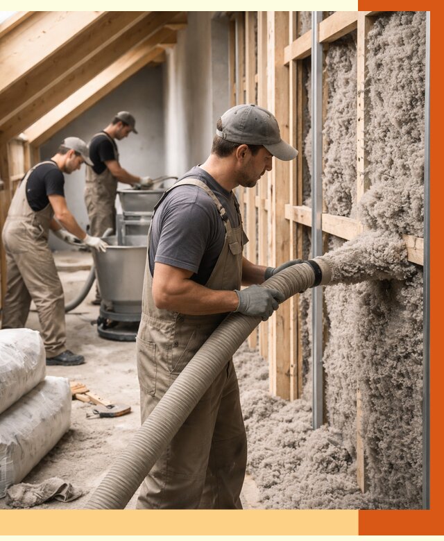 Утепление таунхауса эковатой в Рославле от 2261 руб./м² — монтаж и задувка | ТепломастерРлв