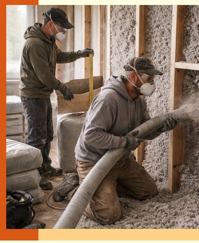 Утепление таунхауса эковатой в Рославле для максимально теплых стен