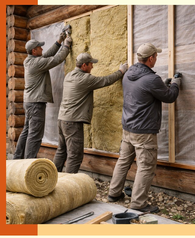 Утепление деревянного дома в Рославле эффективными технологиями