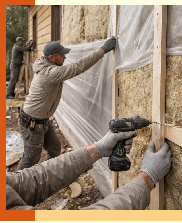 Утепление дома из бруса в Рославле качественно и долговечно