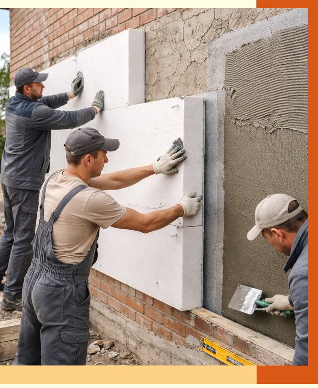 Утепление кирпичного дома в Рославле от 4316 руб. под ключ | ТепломастерРлв