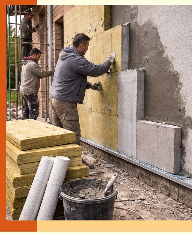 Утепление кирпичного дома под ключ в Рославле