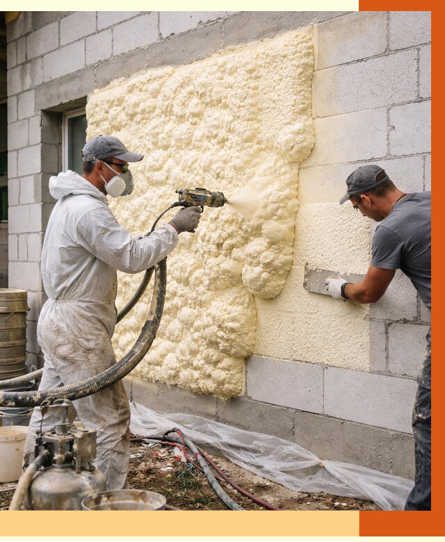 Утепление дома из газобетона ППУ в Рославле от 4932 руб./м² под ключ | ТепломастерРлв