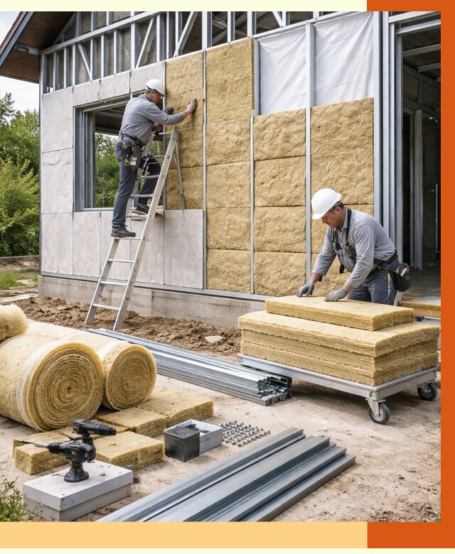 Утепление дома из ЛСТК в Рославле от 5344 руб./м² — профессионально | ТепломастерРлв