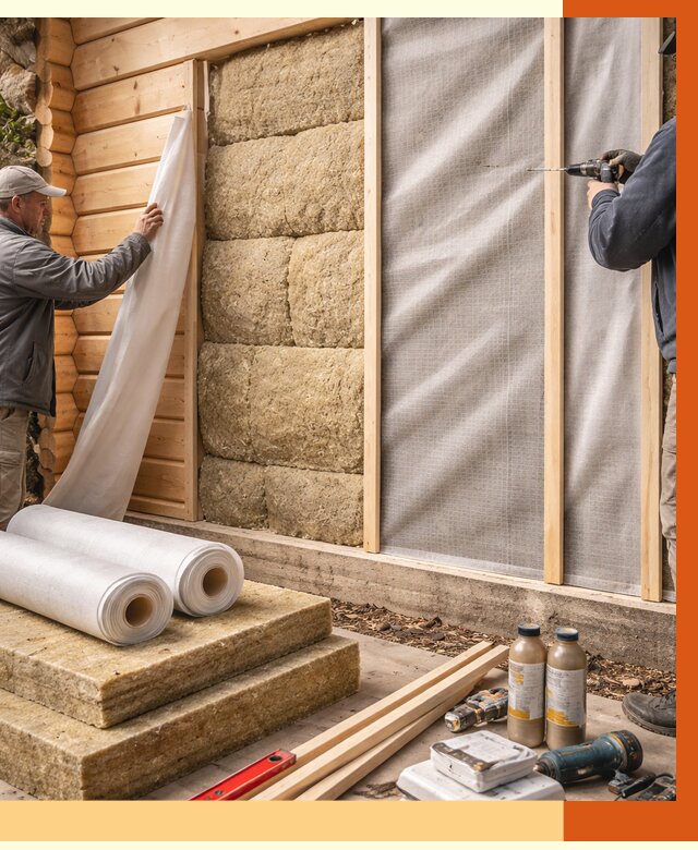 Утепление дома из минибруса в Рославле от 4624 руб/м2 — заказать профессионально | ТепломастерРлв