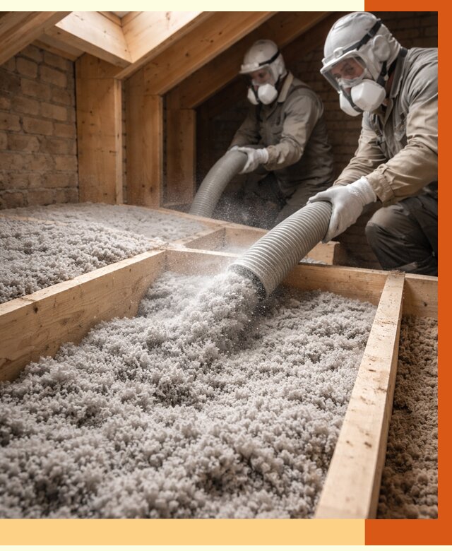 Утепление коттеджа эковатой в Рославле от 2569 руб./м² — комплексная задувка и монтаж | ТепломастерРлв