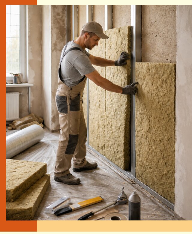 Утепление квартиры в Рославле — комплексная теплоизоляция стен и полов