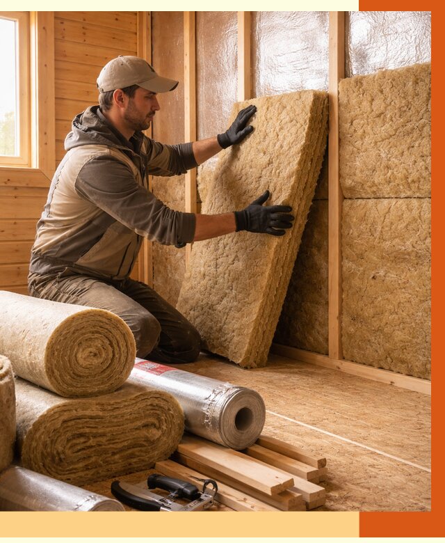 Утепление бани в Рославле под ключ от 4624 руб./м2 — утеплить потолок, пол и стены | ТепломастерРлв