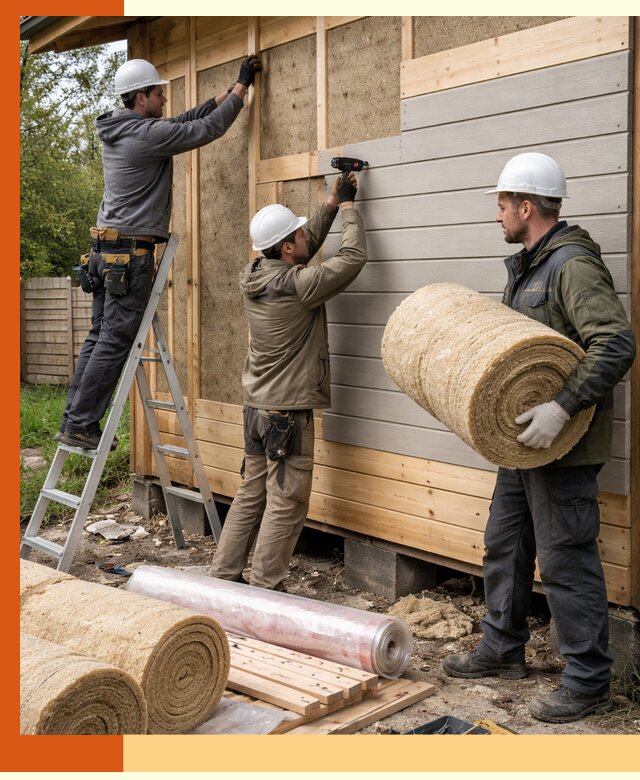 Утепление бани снаружи в Рославле профессионально и надежно