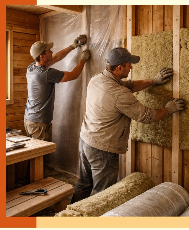 Утепление бани изнутри в Рославле качественно и недорого