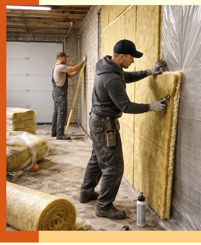 Утепление гаража под ключ в Рославле — все виды теплоизоляции