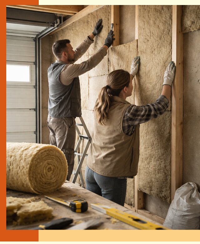 Утепление гаража изнутри в Рославле: быстро и надежно