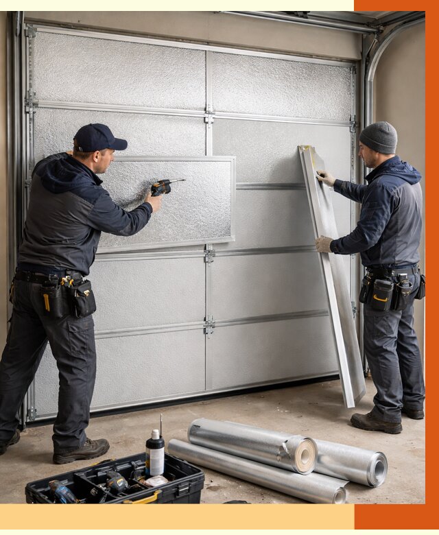 Утепление гаражных ворот в Рославле от 8067 руб/м2 — надежно и быстро | ТепломастерРлв