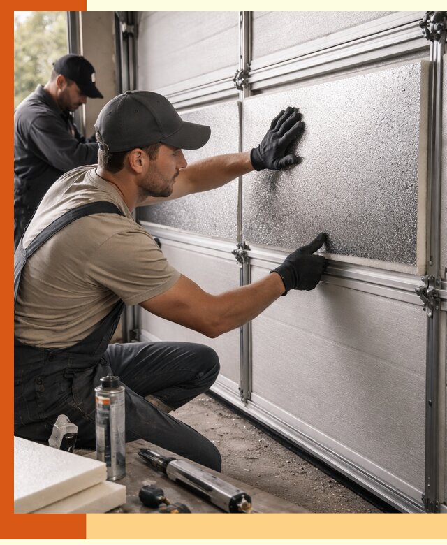 Утепление гаражных ворот в Рославле качественно и надежно