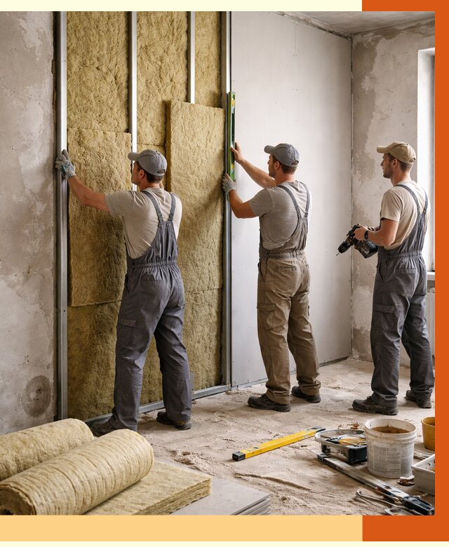 Утепление стен изнутри в Рославле от 2312 руб/м² под ключ | ТепломастерРлв