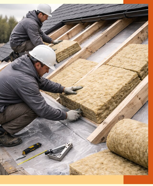 Утепление крыши в Рославле от 1901 руб./м2 — комплексное утепление кровли | ТепломастерРлв