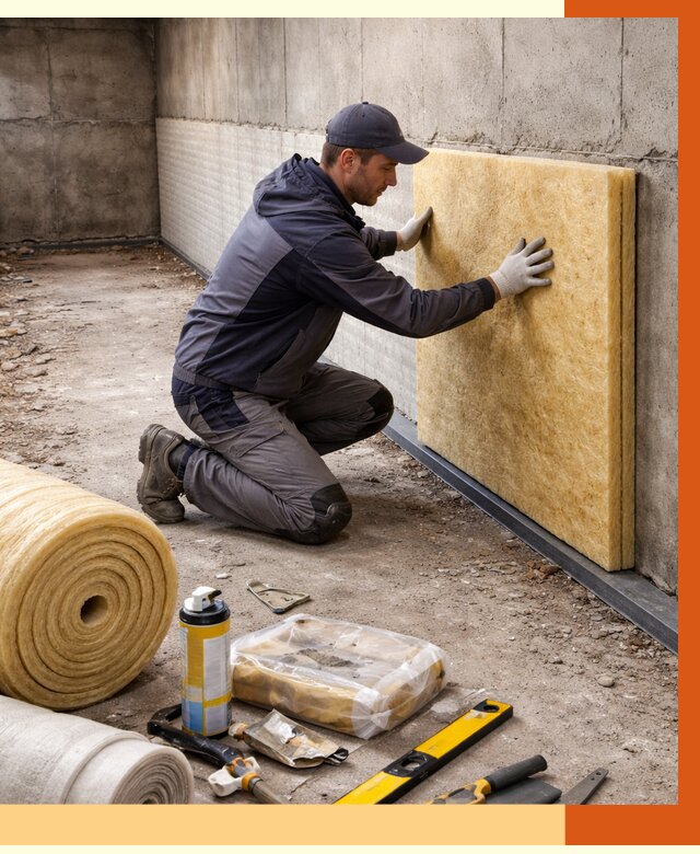 Утепление фундамента изнутри в Рославле от 4316 руб./м2 — работы под ключ | ТепломастерРлв