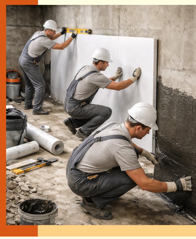 Утепление фундамента изнутри профессионально в Рославле