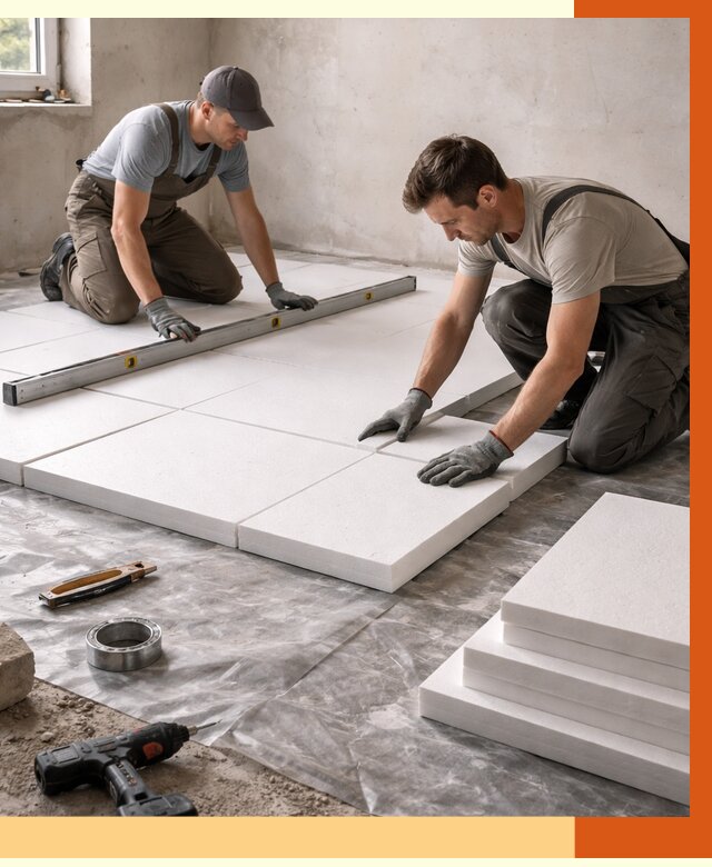 Утепление бетонного пола в Рославле от 2569 руб/м2 — монтаж и цена | ТепломастерРлв