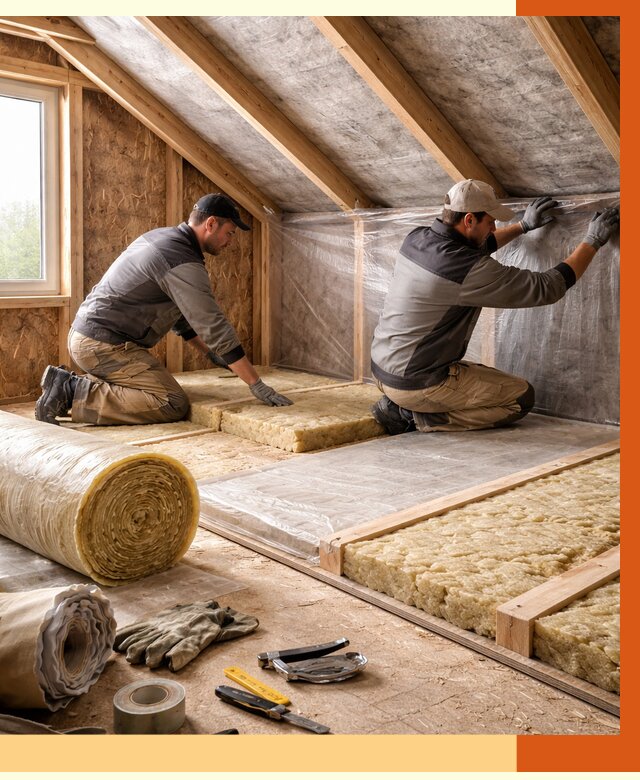 Утепление чердака в Рославле от 7707 руб/м² — теплоизоляция и комплексное утепление под ключ | ТепломастерРлв