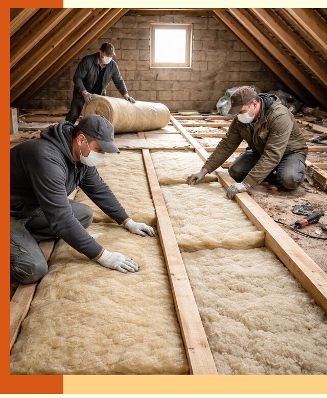 Утепление чердака в Рославле — профессиональная теплоизоляция кровли