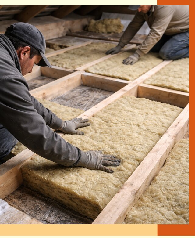 Утепление чердака минватой в Рославле от 3597 руб/м2 под ключ | ТепломастерРлв