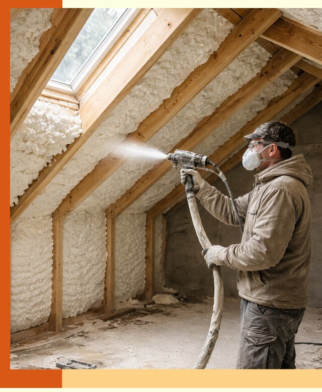 Утепление мансарды ППУ в Рославле быстро и надежно