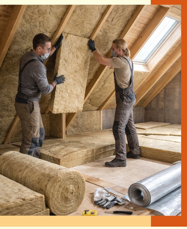 Утепление мансарды минватой в Рославле от 4316 руб./м2 — монтаж и пароизоляция | ТепломастерРлв