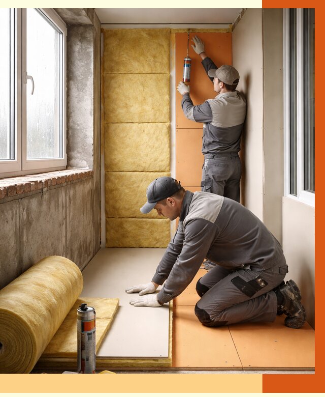 Утепление лоджии под ключ в Рославле от 6679 руб/м2 — комплексное решение | ТепломастерРлв