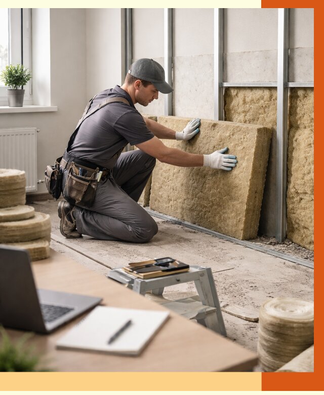 Утепление офиса в Рославле от 4624 руб/м2 — комплексное утепление офиса под ключ | ТепломастерРлв