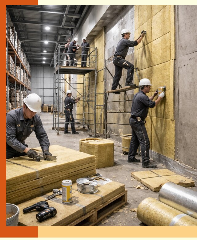 Утепление логистического центра в Рославле качественно и экономично