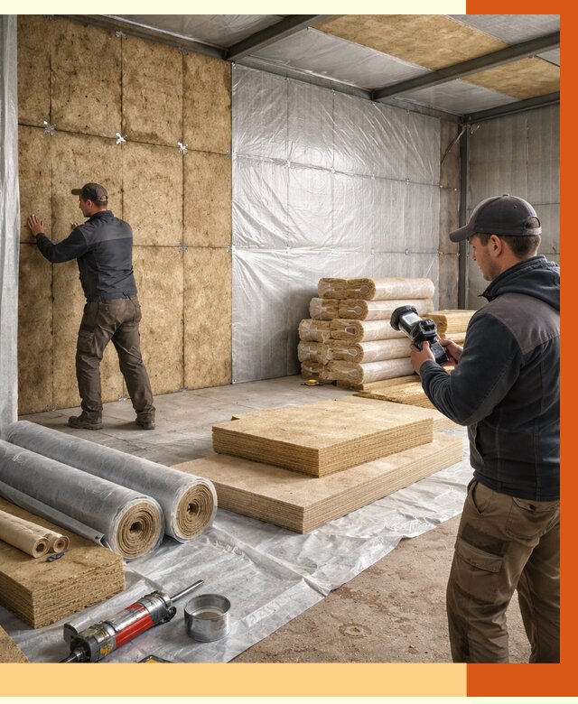 Утепление теплого склада в Рославле под ключ от 11817 руб/м² | ТепломастерРлв