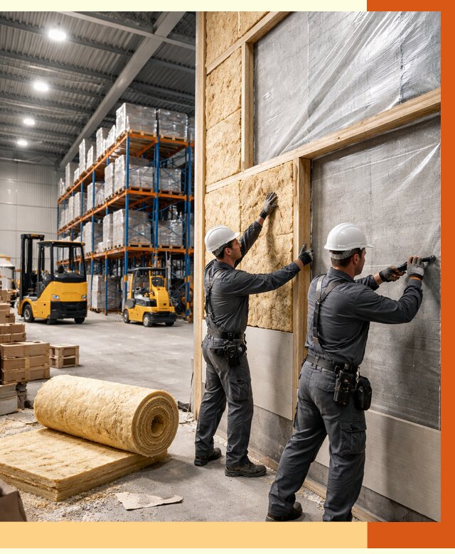 Утепление склада с техникой в Рославле от 4316 руб./м2 — комплексно под ключ | ТепломастерРлв