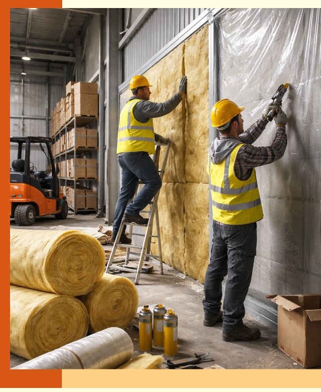 Утепление склада с техникой в Рославле под ключ