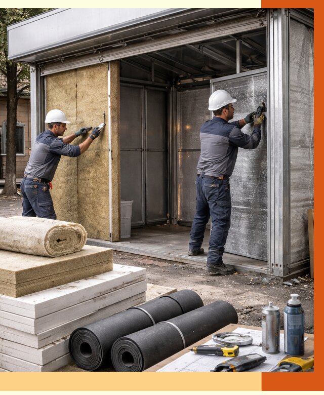 Утепление павильона шаурма в Рославле под ключ от 1233 руб. за м² | ТепломастерРлв