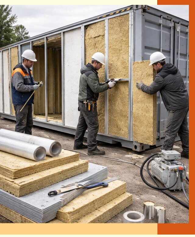 Утепление морского контейнера в Рославле от 3854 руб. под ключ | ТепломастерРлв