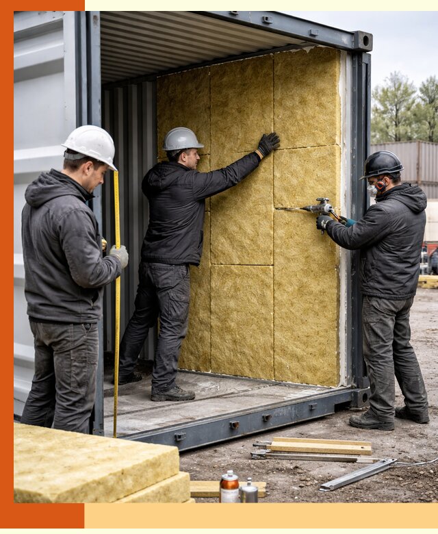 Утепление морского контейнера в Рославле: надежная теплоизоляция и защита