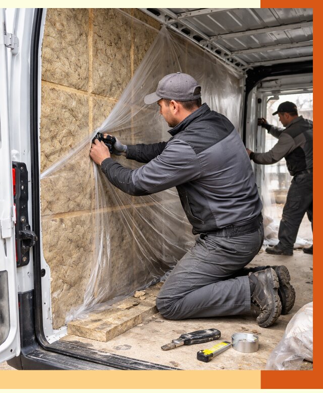 Утепление фургона в Рославле от 16955 руб/м2 — утепление фургона ППУ и кузова | ТепломастерРлв