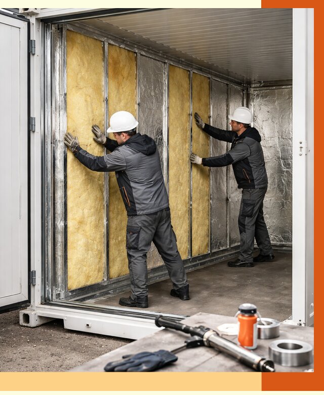 Утепление рефрижераторного контейнера в Рославле от 46242 руб./м² | ТепломастерРлв