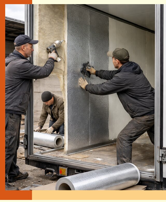 Утепление холодильного кузова в Рославле — монтаж и теплоизоляция