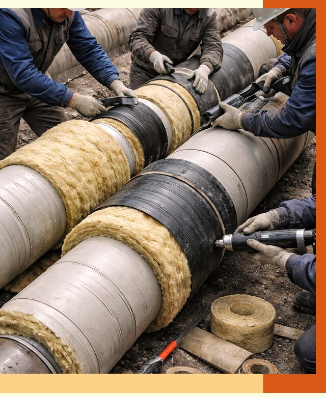 Утепление трубопровода в Рославле под ключ от 1901 руб. — надежно и выгодно | ТепломастерРлв