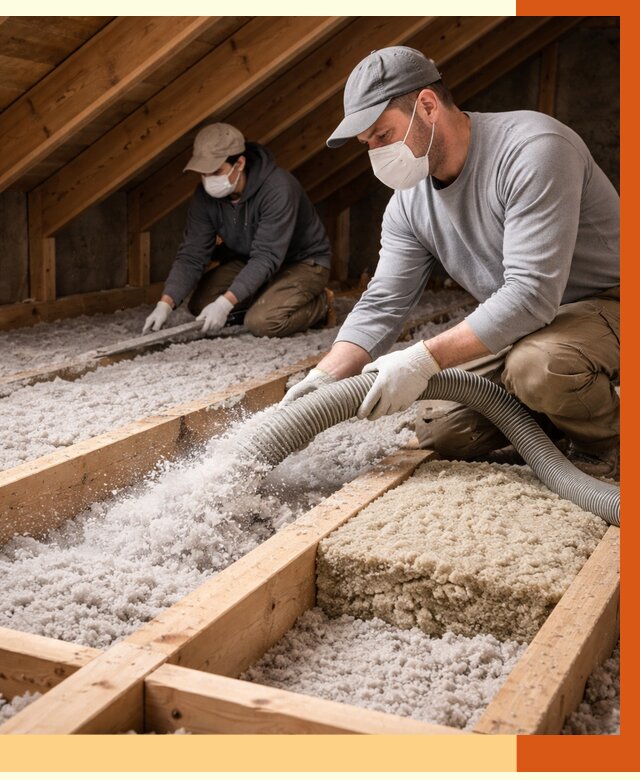 Заполнение полостей чердачного перекрытия в Рославле от 4624 руб. | ТепломастерРлв