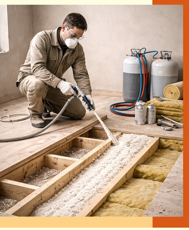 Заполнение полостей межэтажного перекрытия в Рославле от 4316 руб. | ТепломастерРлв