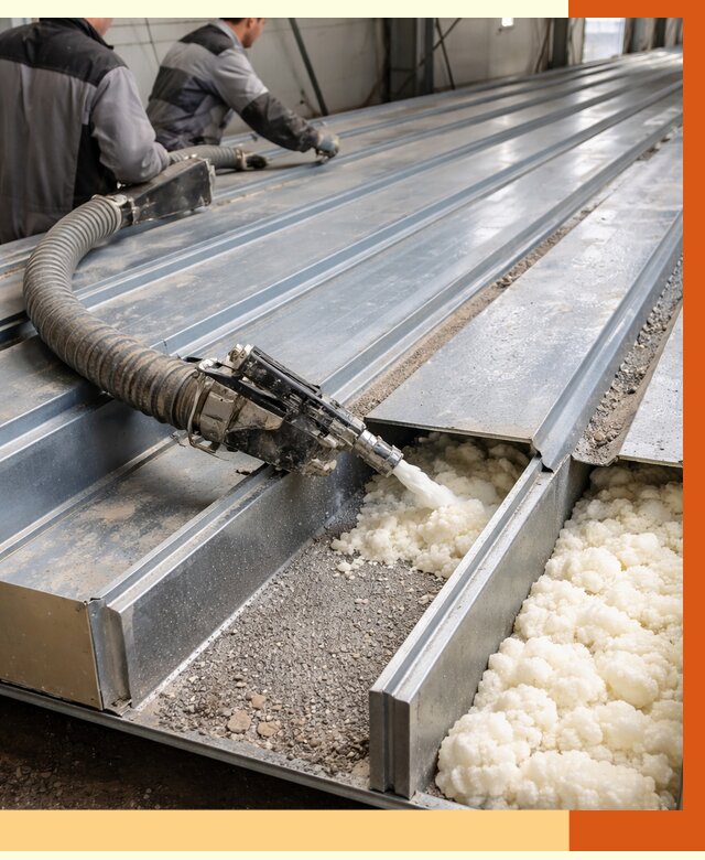 Заполнение пустот кровельных панелей в Рославле от 7399 руб. под ключ | ТепломастерРлв