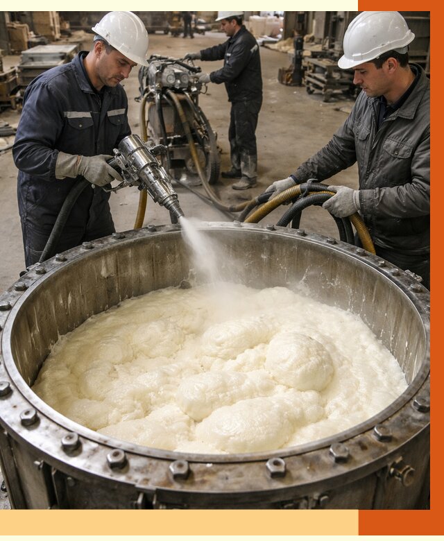 Заливка ППУ в емкости в Рославле от 7450 руб. — утепление емкости под ключ | ТепломастерРлв