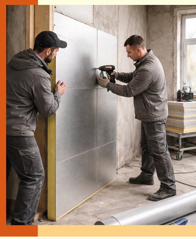 Утепление PIR панелями домов и зданий в Рославле