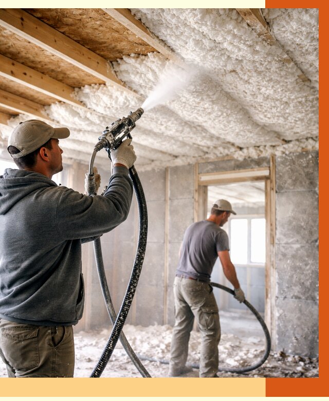 Утепление пеноизолом в Рославле от 1644 руб./м2 под ключ | ТепломастерРлв